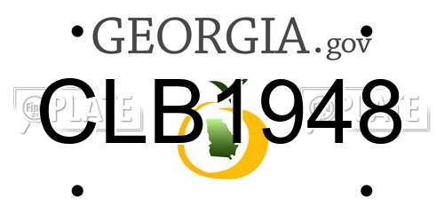 CLB1948 Georgia License Plate