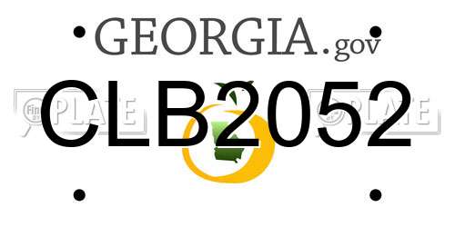 CLB2052 Georgia License Plate