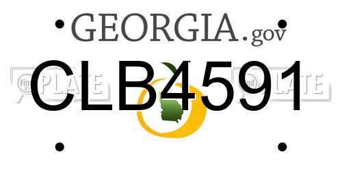 CLB4591 Georgia License Plate