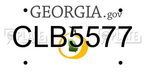 CLB5577 Georgia License Plate