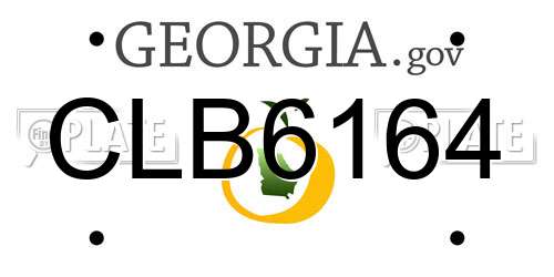CLB6164 Georgia License Plate