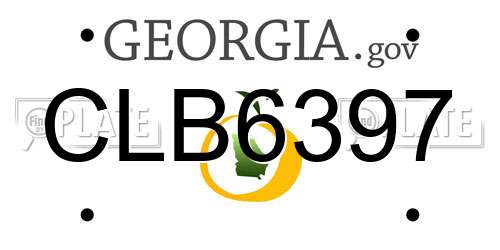 CLB6397 Georgia License Plate