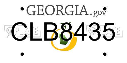 CLB8435 Georgia License Plate