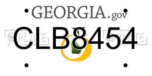 CLB8454 Georgia License Plate