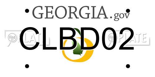 CLBD02 Georgia License Plate