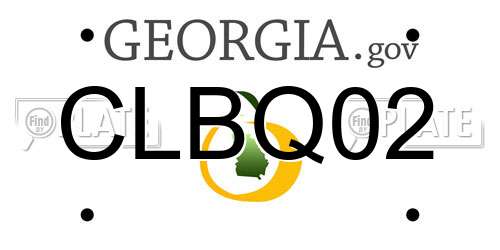 CLBQ02 Georgia License Plate