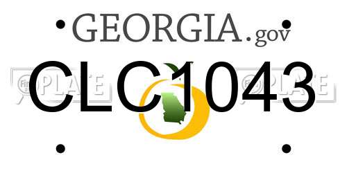 CLC1043 Georgia License Plate