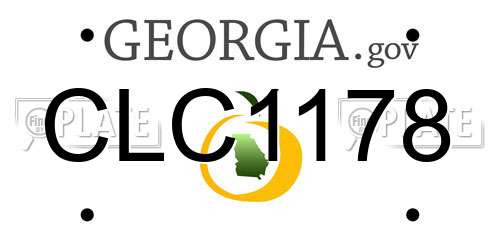 CLC1178 Georgia License Plate