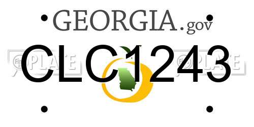 CLC1243 Georgia License Plate