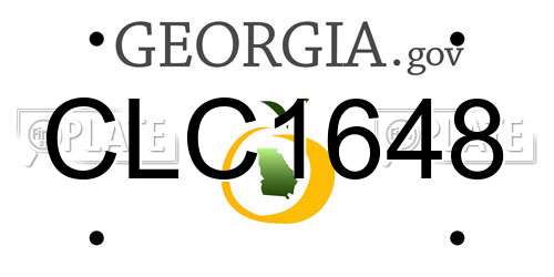 CLC1648 Georgia License Plate