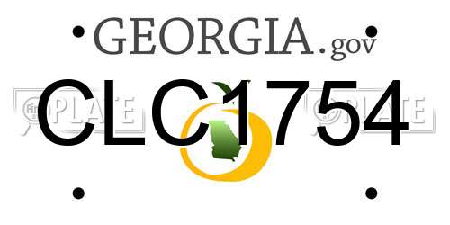 CLC1754 Georgia License Plate