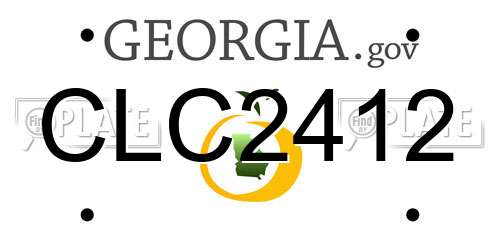 CLC2412 Georgia License Plate