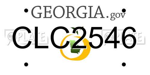 CLC2546 Georgia License Plate