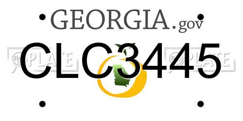 CLC3445 Georgia License Plate