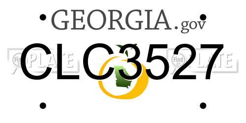 CLC3527 Georgia License Plate