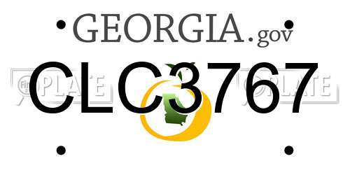 CLC3767 Georgia License Plate