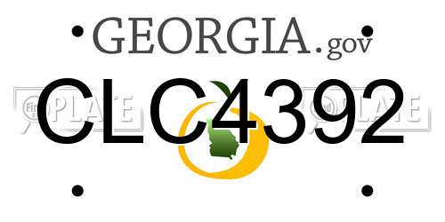 CLC4392 Georgia License Plate