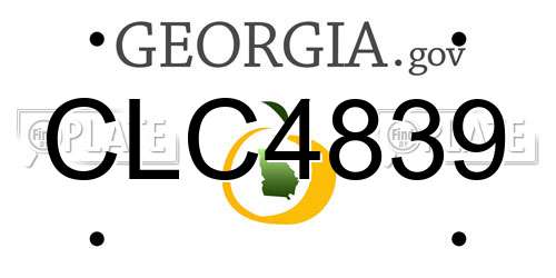 CLC4839 Georgia License Plate