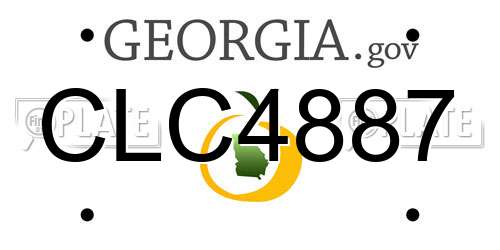CLC4887 Georgia License Plate