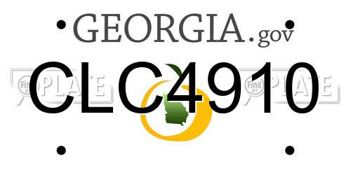 CLC4910 Georgia License Plate