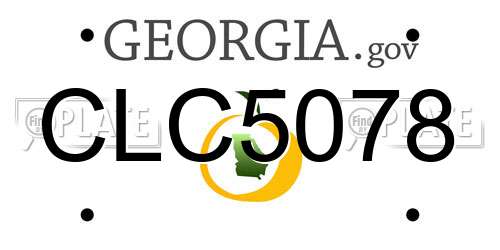 CLC5078 Georgia License Plate