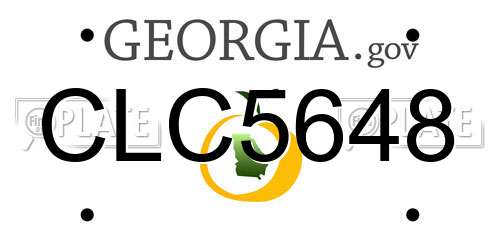 CLC5648 Georgia License Plate