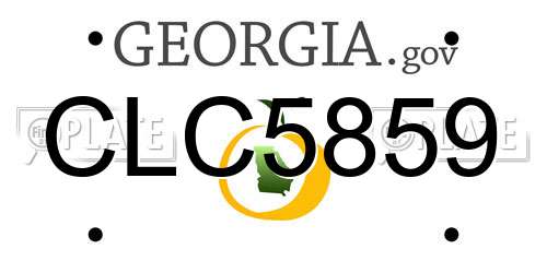 CLC5859 Georgia License Plate