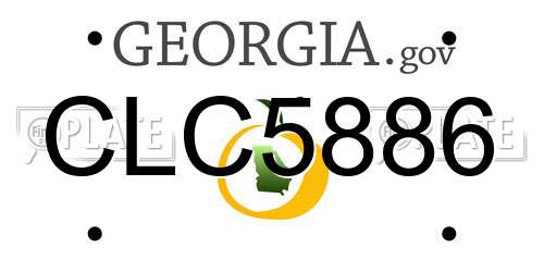 CLC5886 Georgia License Plate