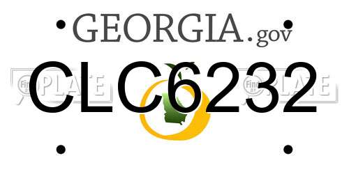 CLC6232 Georgia License Plate