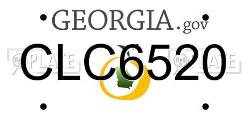 CLC6520 Georgia License Plate