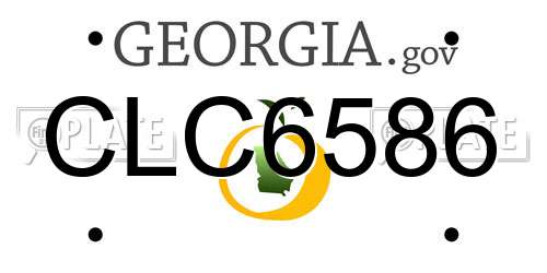 CLC6586 Georgia License Plate