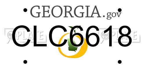 CLC6618 Georgia License Plate