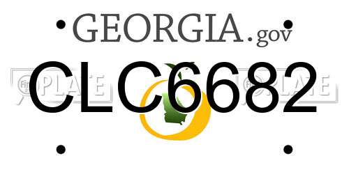 CLC6682 Georgia License Plate
