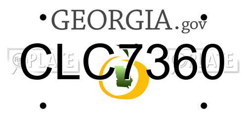 CLC7360 Georgia License Plate