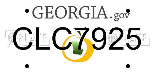 CLC7925 Georgia License Plate