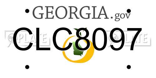 CLC8097 Georgia License Plate