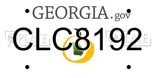 CLC8192 Georgia License Plate