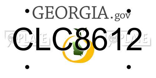 CLC8612 Georgia License Plate