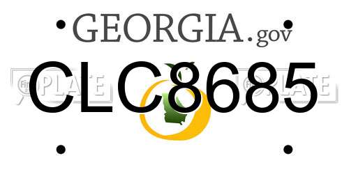 CLC8685 Georgia License Plate