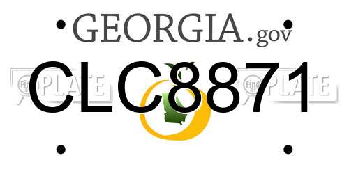 CLC8871 Georgia License Plate
