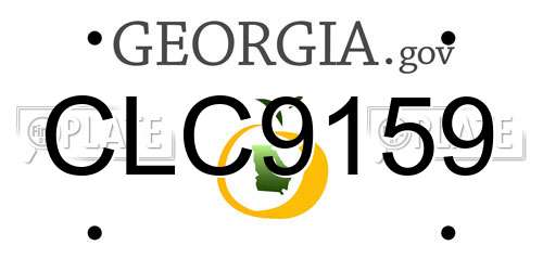 CLC9159 Georgia License Plate