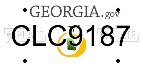 CLC9187 Georgia License Plate