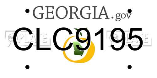 CLC9195 Georgia License Plate
