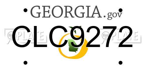 CLC9272 Georgia License Plate