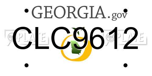 CLC9612 Georgia License Plate