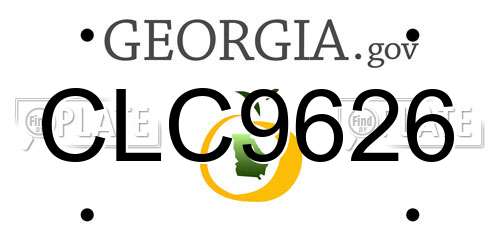 CLC9626 Georgia License Plate