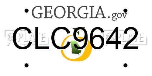 CLC9642 Georgia License Plate
