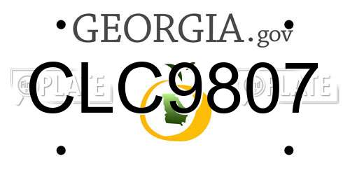 CLC9807 Georgia License Plate
