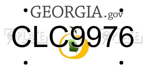 CLC9976 Georgia License Plate