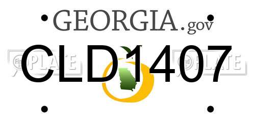 CLD1407 Georgia License Plate